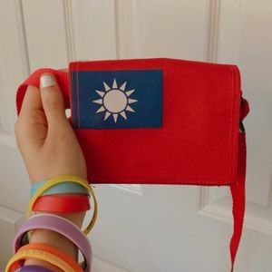 taiwan flag mini crossbody bag